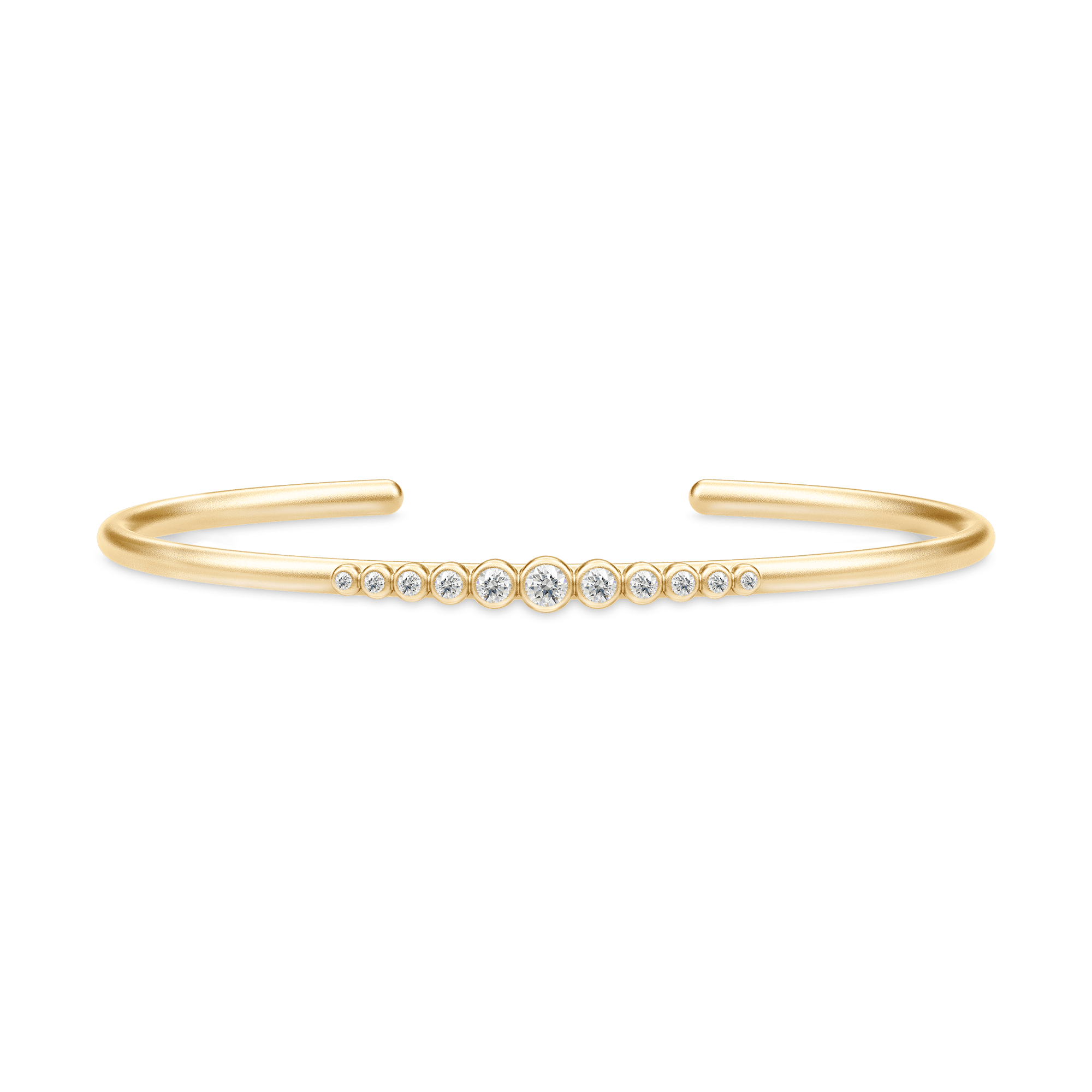Grace Bangle i forgyldt sølv med facetslebne zirkonia
