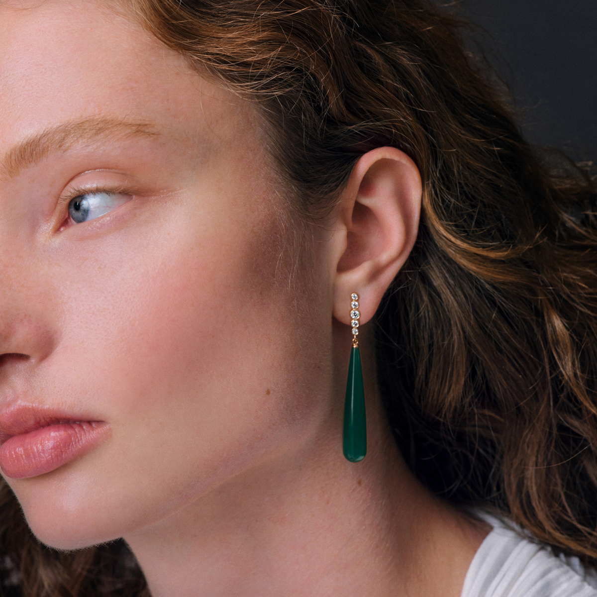 Hera Ear Pendant Onyx Drops