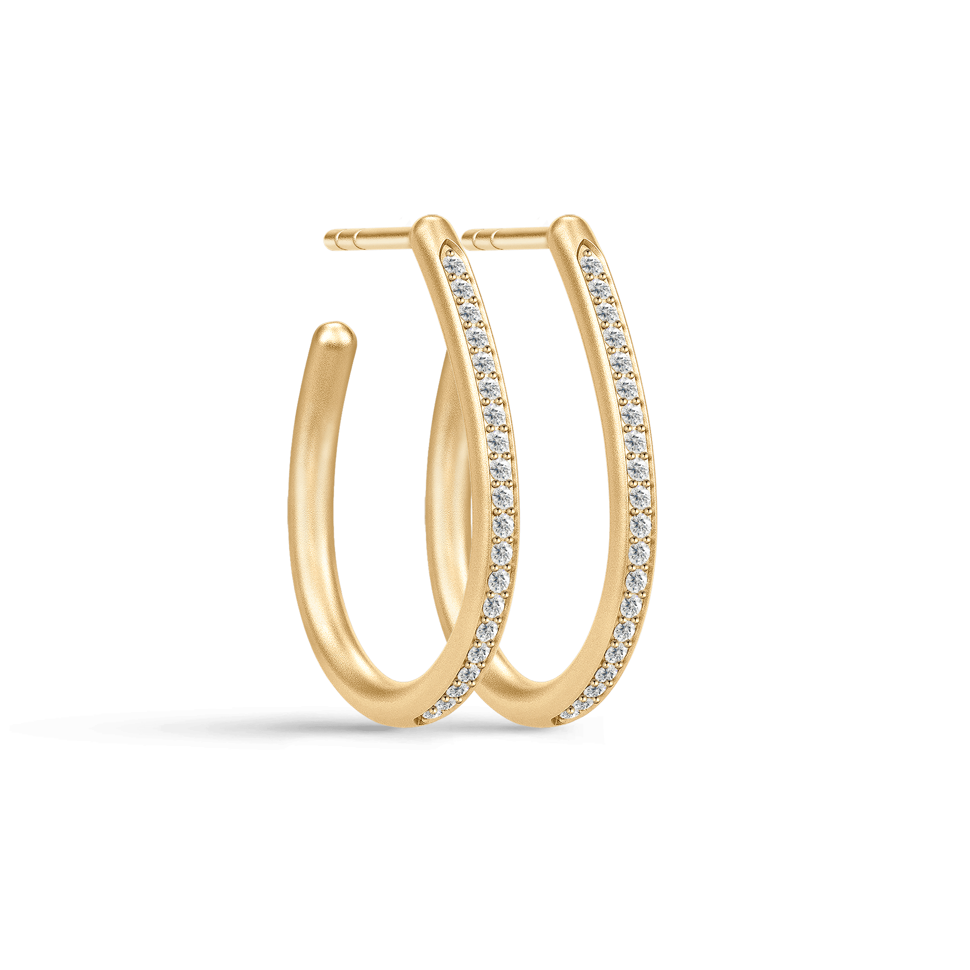Infinity Pear Hoops i forgyldt sølv med facetslebne zirkoner