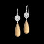 Heritage Earrings with Briolette Ear Pendants Champagne Quartz