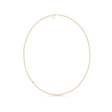 Forgyldt halskæde med zikonia-detalje. Fina Necklace