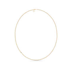 Forgyldt halskæde med zikonia-detalje. Fina Necklace