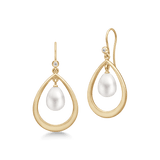Afrodite Droplet Earrings White Pearl
