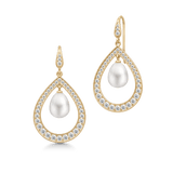 Ocean Droplet Earrings White Pearl