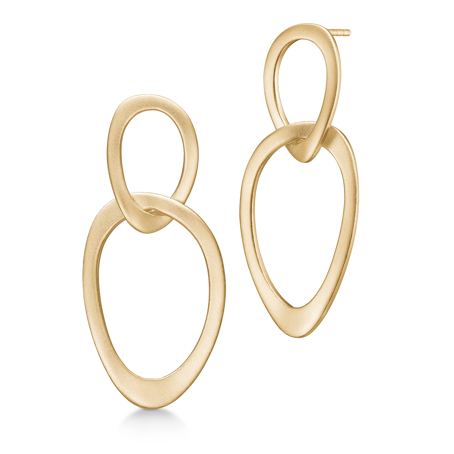 Ava øreringe fra Julie Sandlau i guldtone med organisk dobbelt-ring design