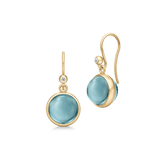 Prime Earrings Aqua Blue Quartz