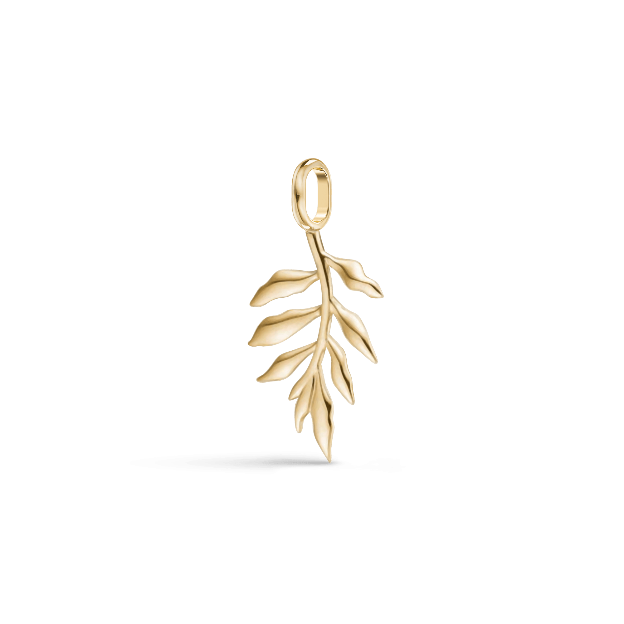 Tree of Life Pendant i 18K guld, set fra siden med poleret finish