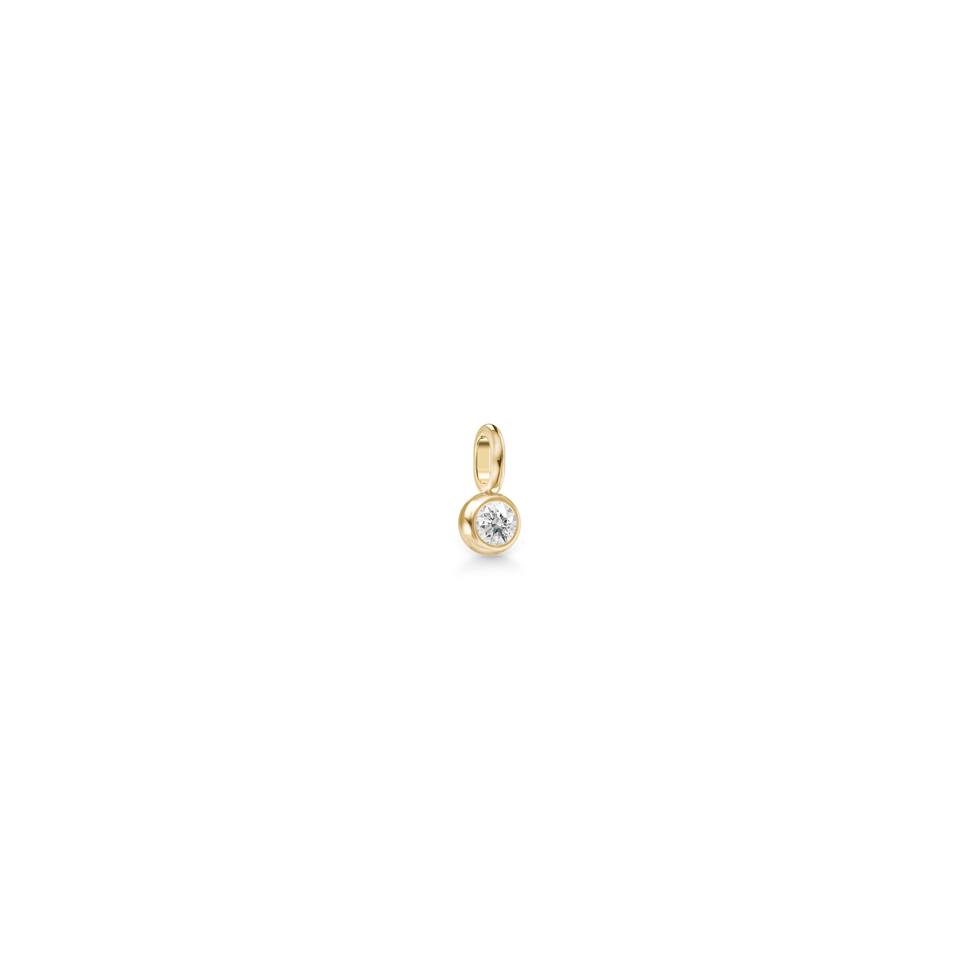 Purity vedhæng i 14K guld med diamant, sidevisning