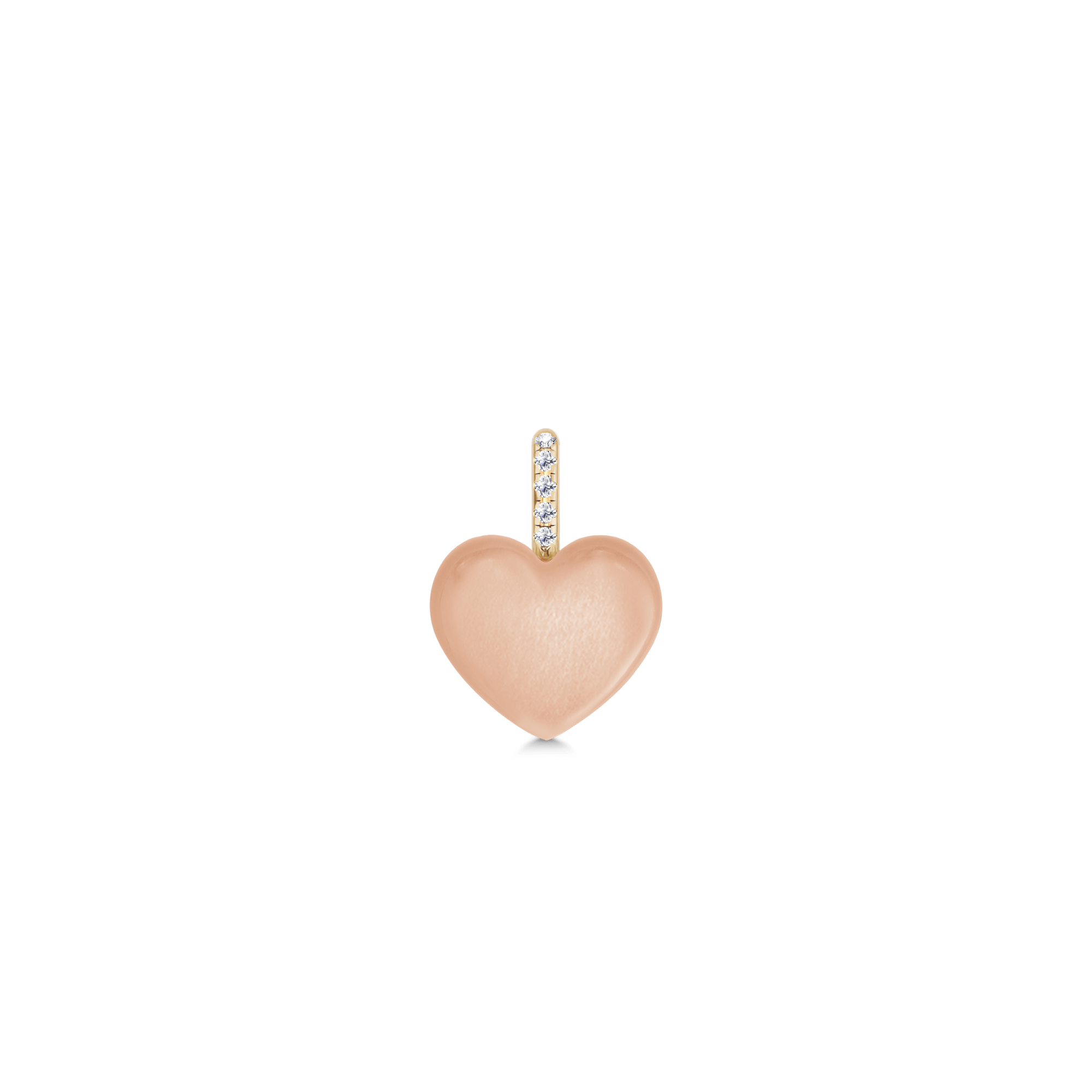 Luna Love Pendant i 14K guld med Rosy Moonstone