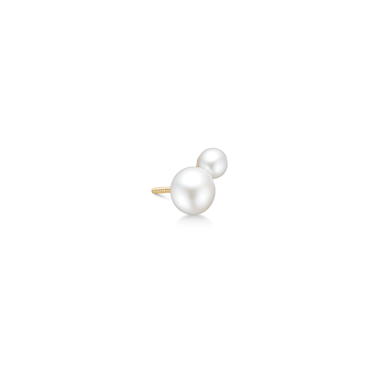 Edna Earstud i 14K guld med to hvide ferskvandsperler i cluster-design