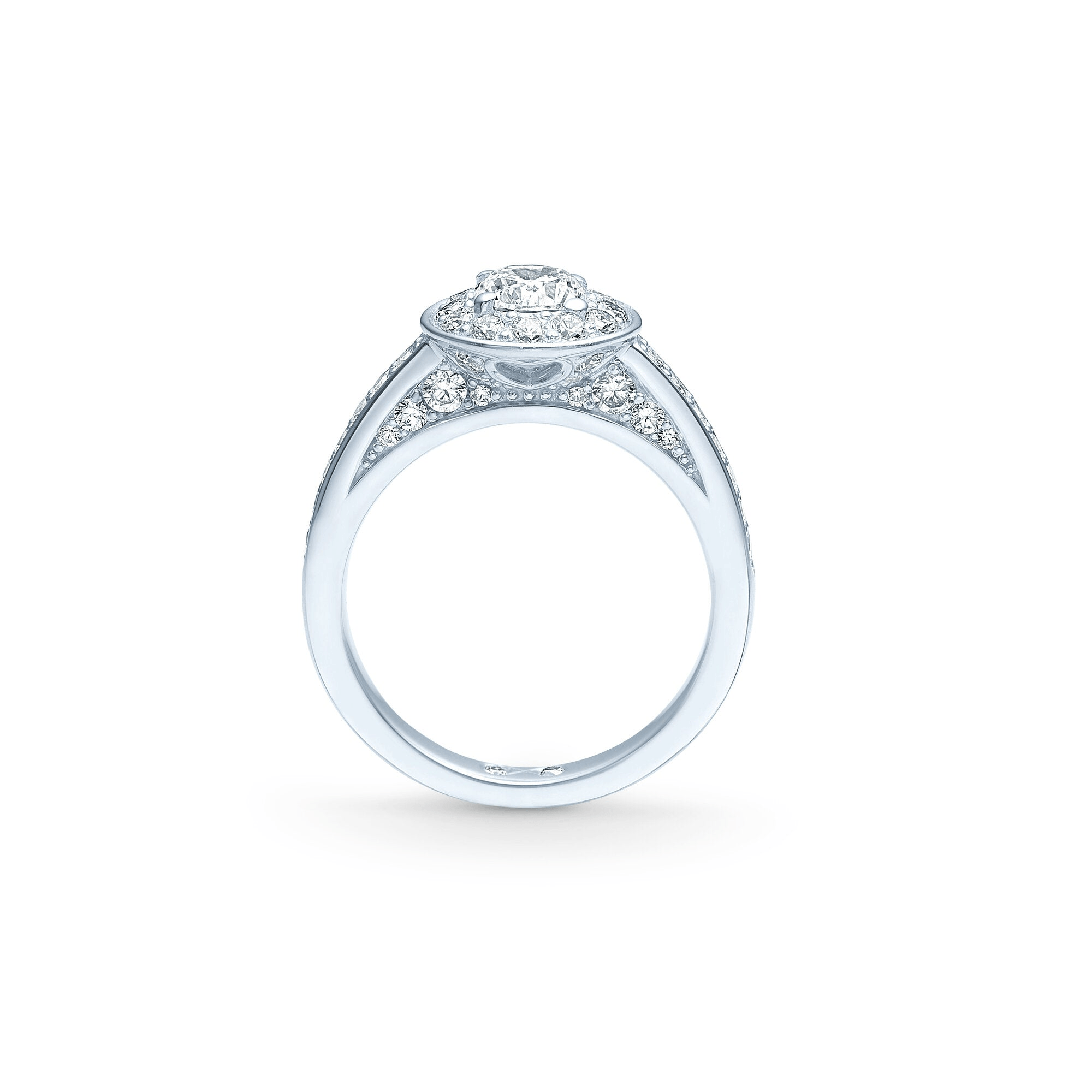 Eternity Diamond ring fra Julie Sandlau i hvidguld, set fra siden