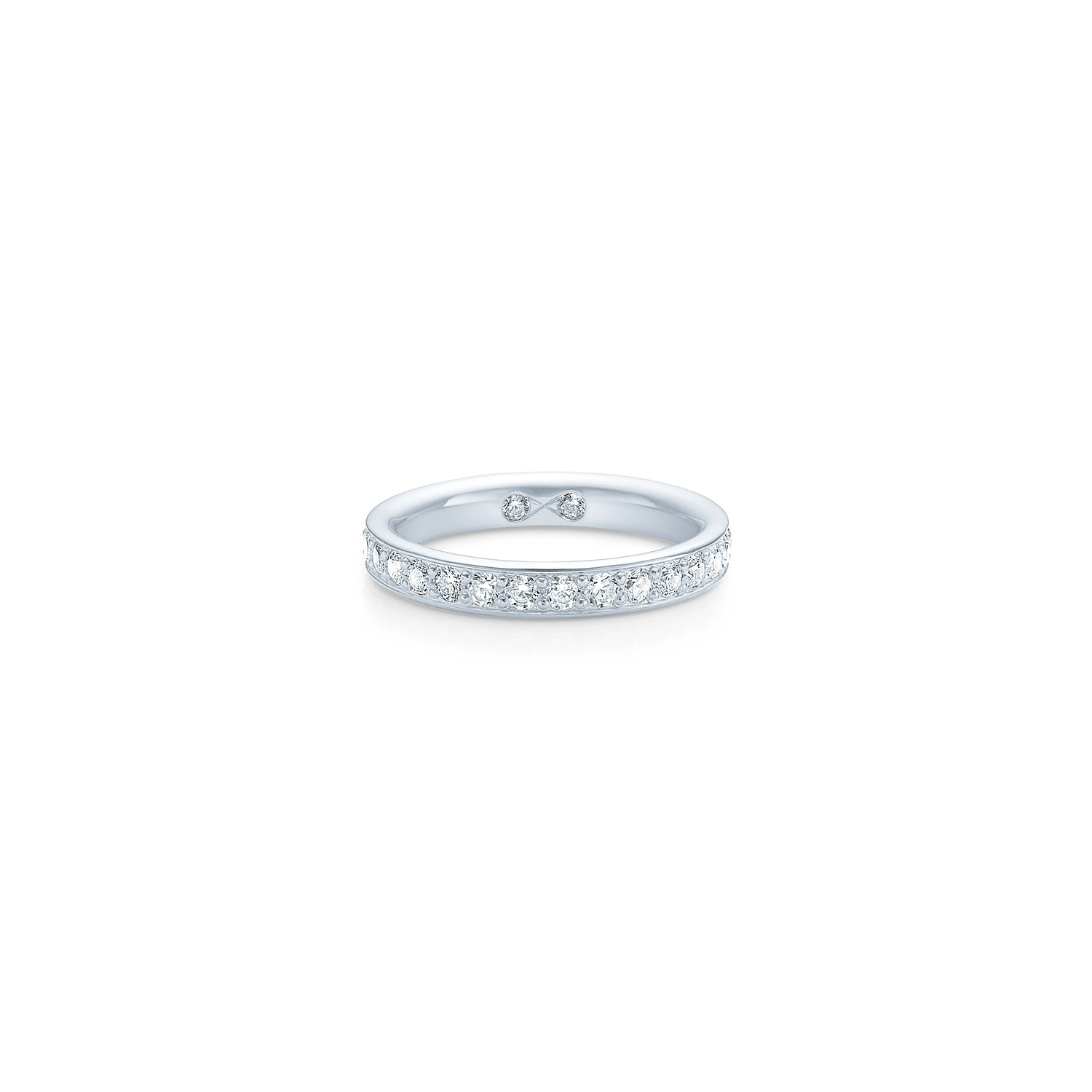 Large Eternity Band i 18K hvidguld med pavésatte diamanter