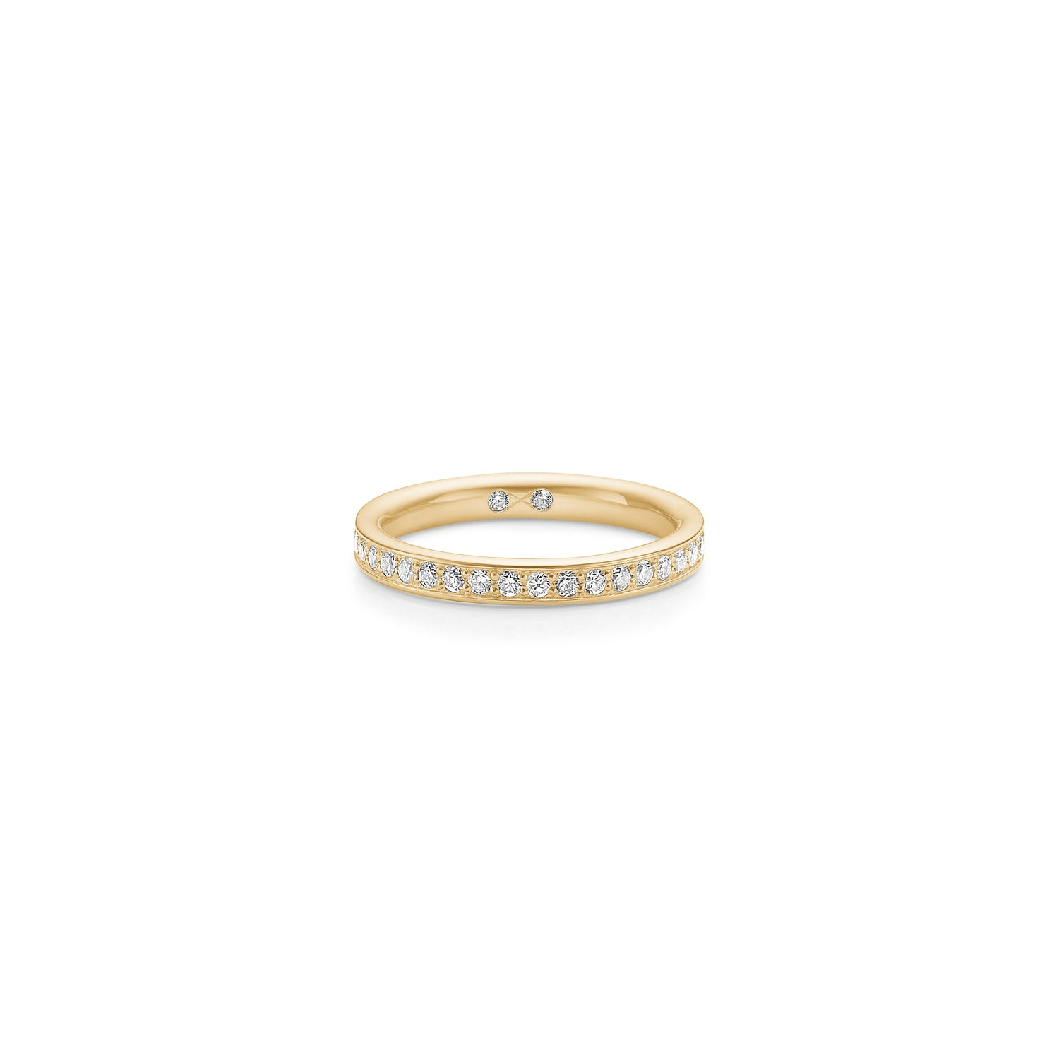 Medium Eternity Diamond Band fra Julie Sandlau - ring i 18 karat guld med diamanter hele vejen rundt