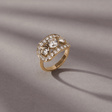 Heritage Trio Ring F-G/VS and I/SI brilliant cut diamond