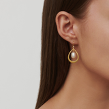Afrodite Droplet Earrings White Pearl