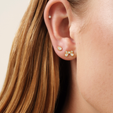 White Wisteria Drop Earstud