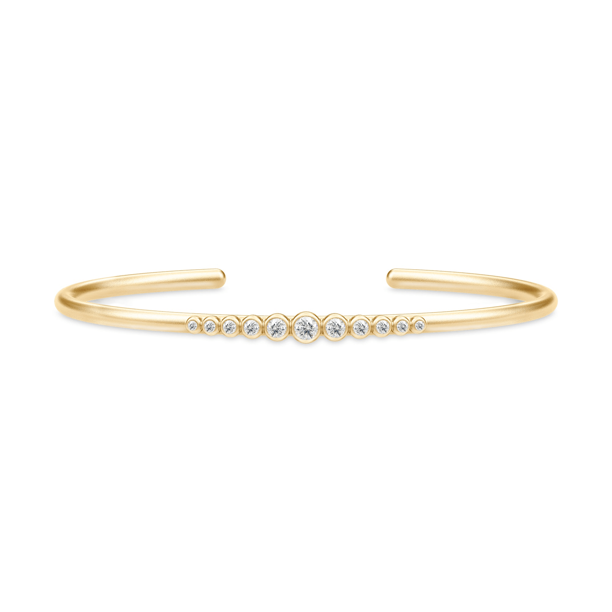 Grace Bangle i forgyldt sølv med facetslebne zirkonia