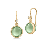 Prime Earrings Green Amethyst Crystal