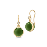 Prime Earrings Moss Green Crystal