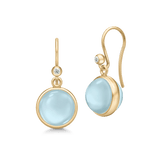 Prime Earrings Milky Aqua Crystal