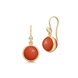 Prime Earrings Red Coral Crystal