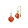 Prime Earrings Red Coral Crystal