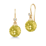 Globe Earrings Canary