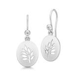 Tree of Life Signet Earrings Clear