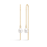 Tasha Chain Earrings White Pearl