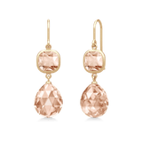 Olivia Earrings Peach Morganite
