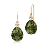 Ofelia Earring Olive Green Crystal