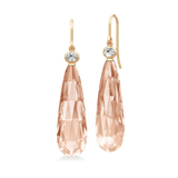 Ofelia Drop Earrings Peach Morganite