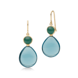 Prime Drop Earrings Midnight and London Blue Crystal