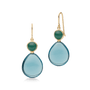 Prime Drop Earrings Midnight and London Blue Crystal