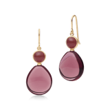 Prime Drop Earrings Rhodolite Crystal