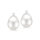 Elegance Ear Pendants Pearl Drops White Pearl