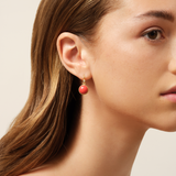 Prime Earrings Red Coral Crystal