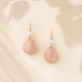 Elina Earrings Rosy Moonstone