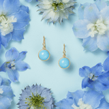 Prime Earrings Turquoise Crystal