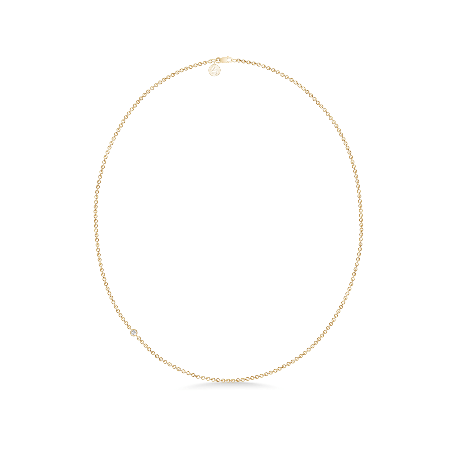 Forgyldt halskæde med zikonia-detalje. Fina Necklace