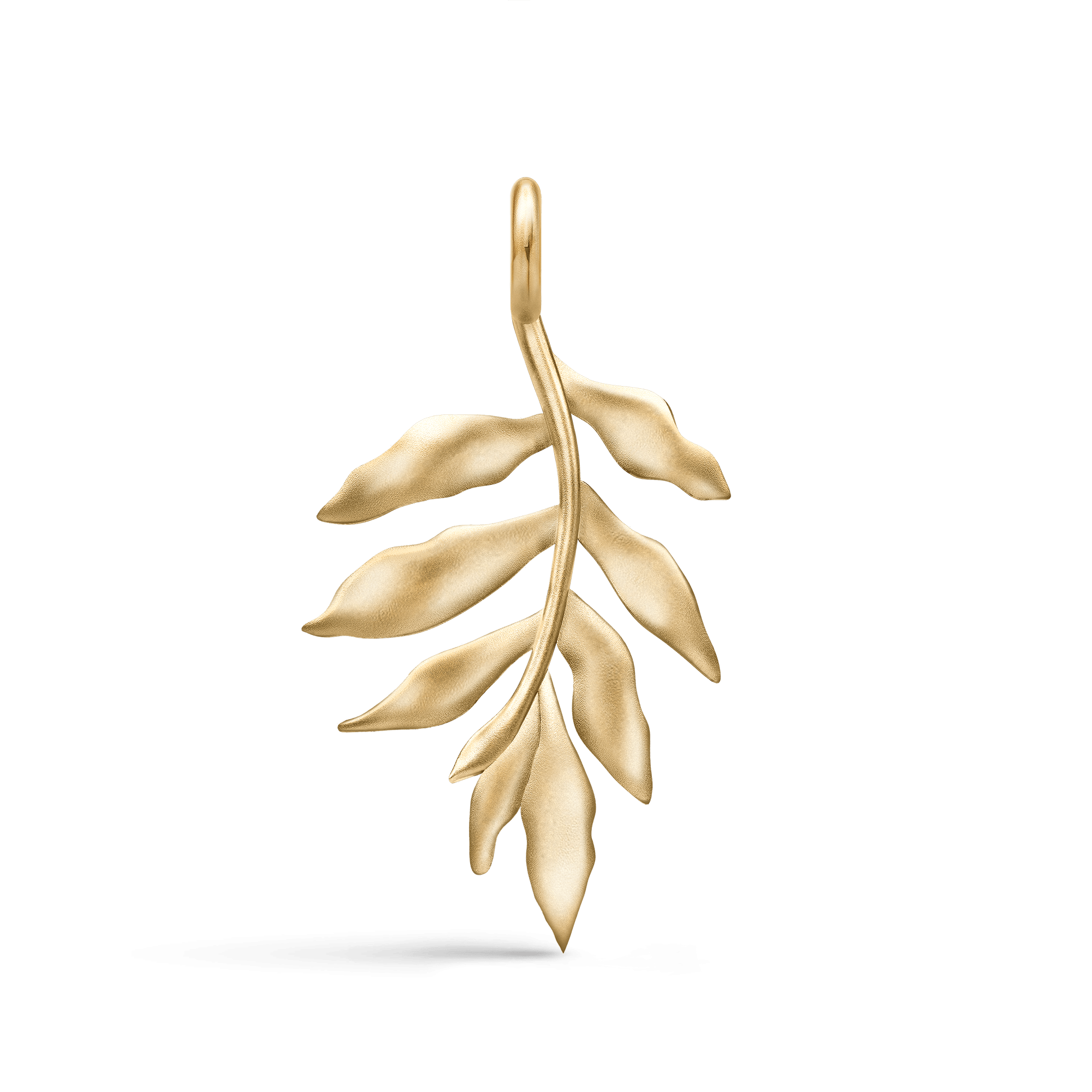 Tree Of Life Pendant i forgyldt sølv, bladformet vedhæng, produktfoto