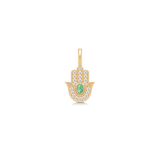 Hamsa Protection Pendant Green Turmalin