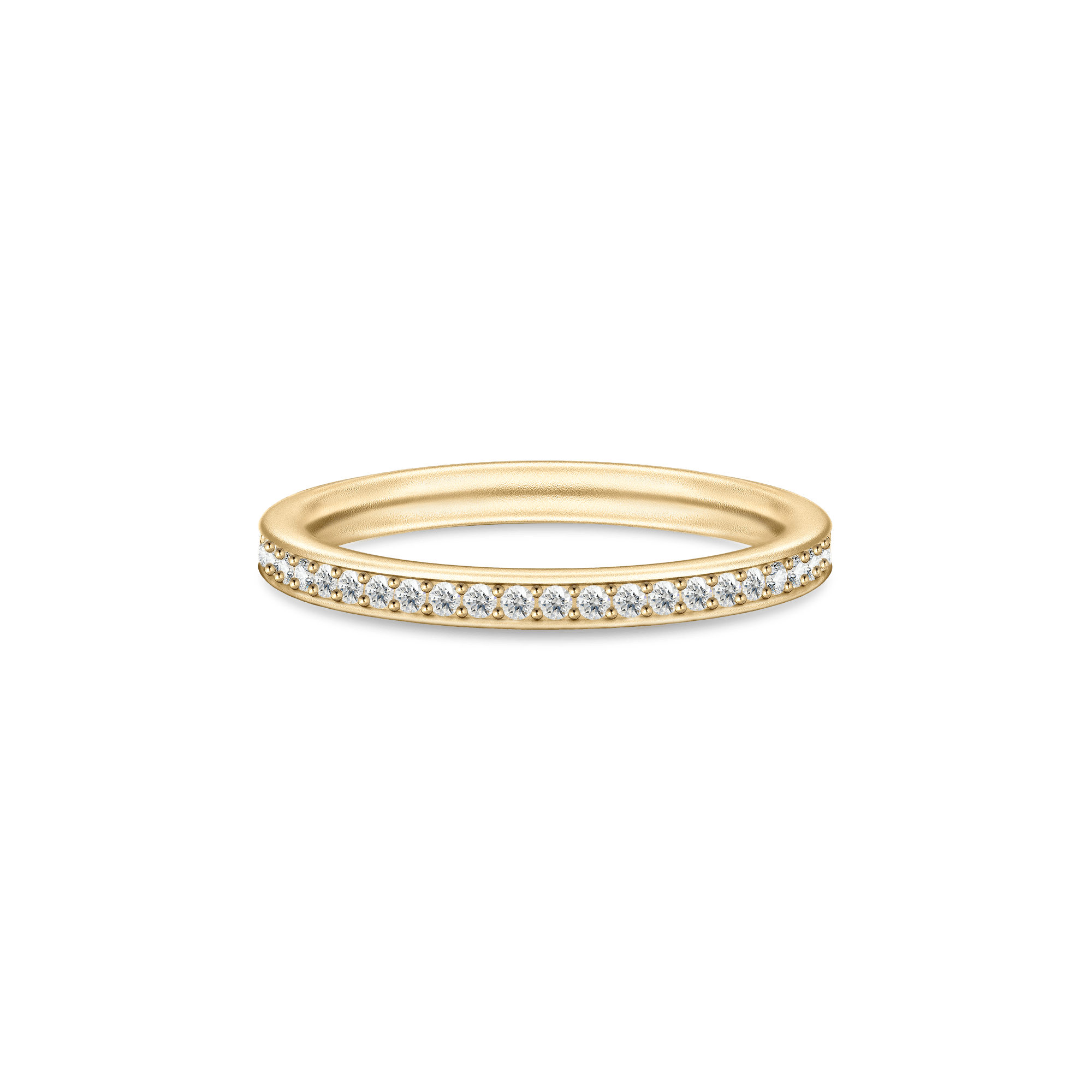 Infinity Ring i forgyldt sølv med klare cubic zirconia sten