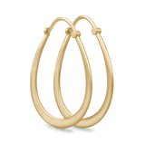 Classic Pear Hoop Earrings