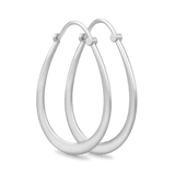 Classic Pear Hoop Earrings