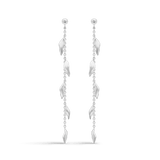 Tree of Life Chain Earrings Clear