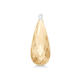 Briolette Ear Pendants Champagne Quartz
