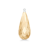 Briolette Ear Pendants Champagne Quartz