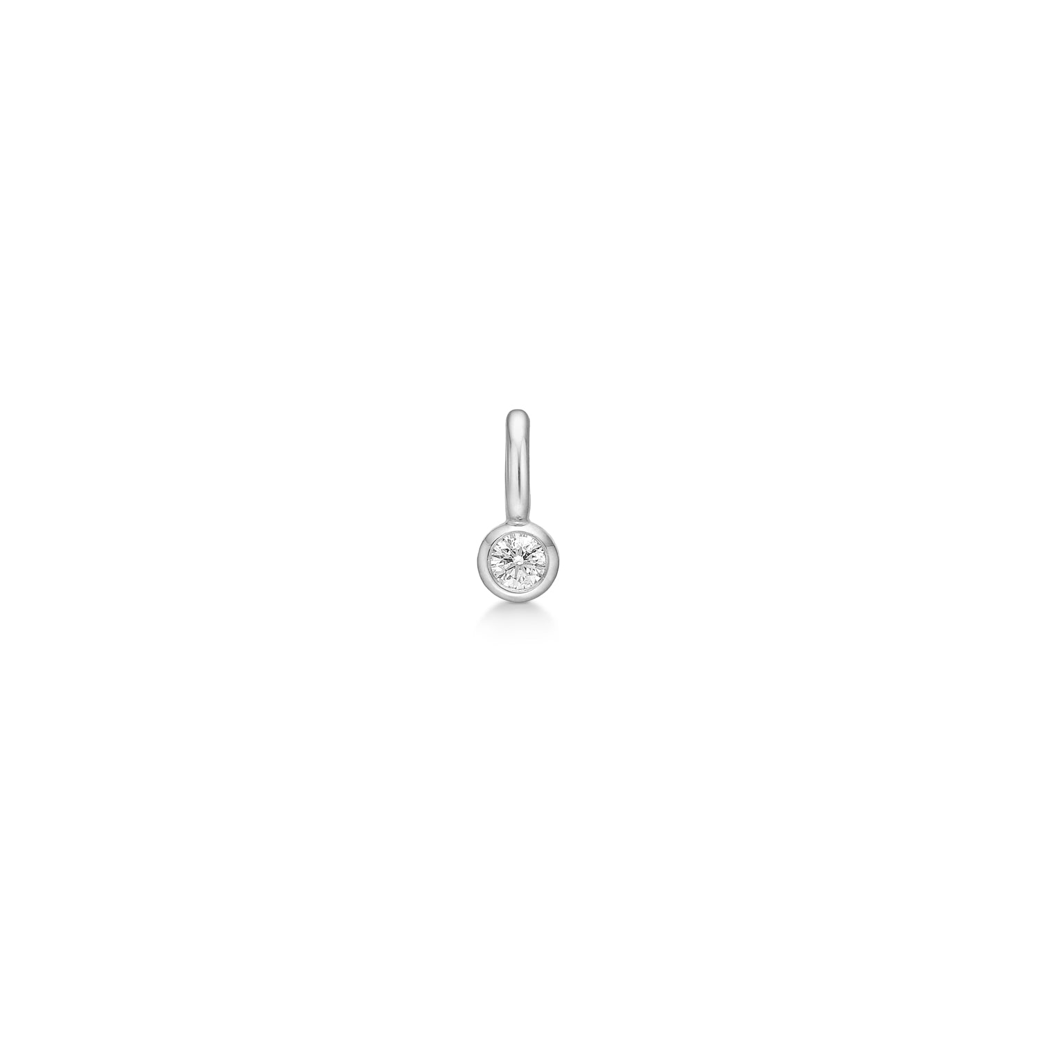 Finesse Vedhæng i 18K hvidguld med rund diamant