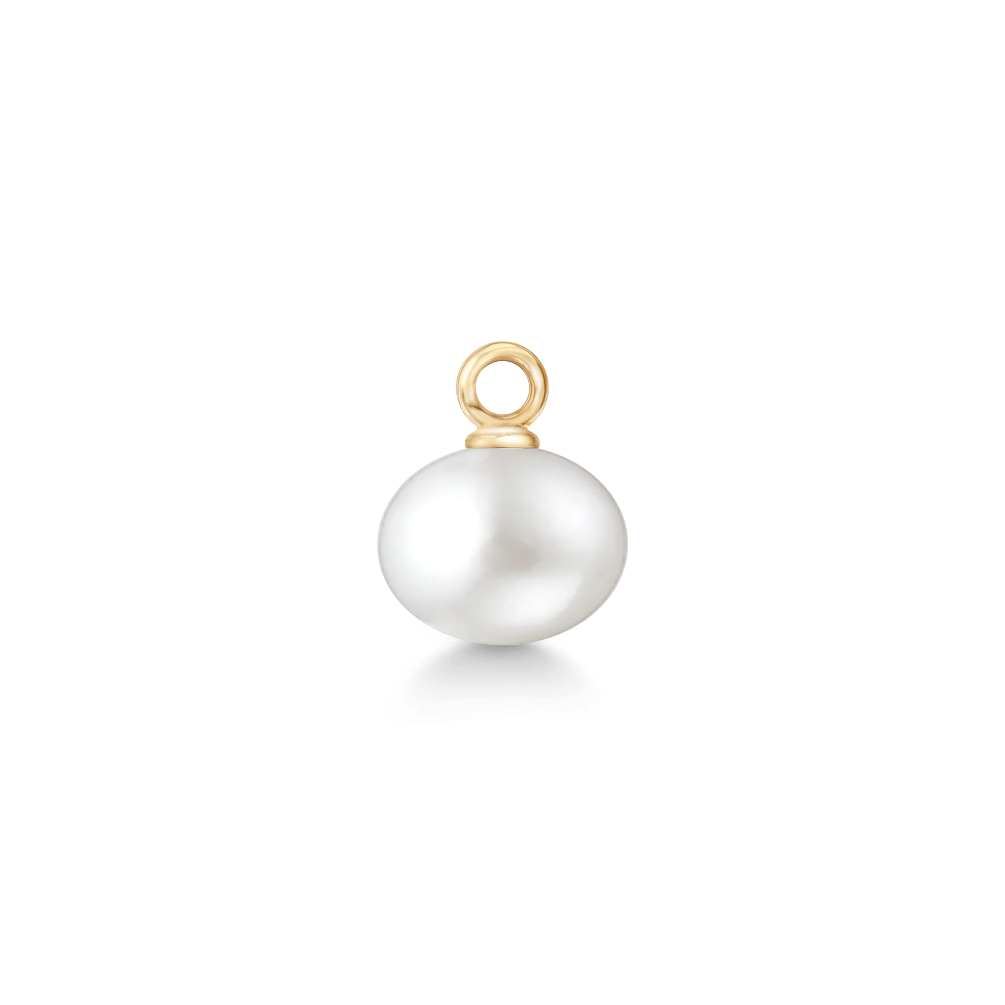 Elaine Ear Pendant i 14K guld med en hvid ferskvandsperle